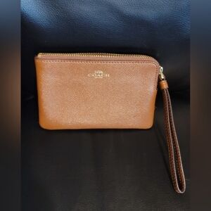 Coach Brown Wristlet NWOT